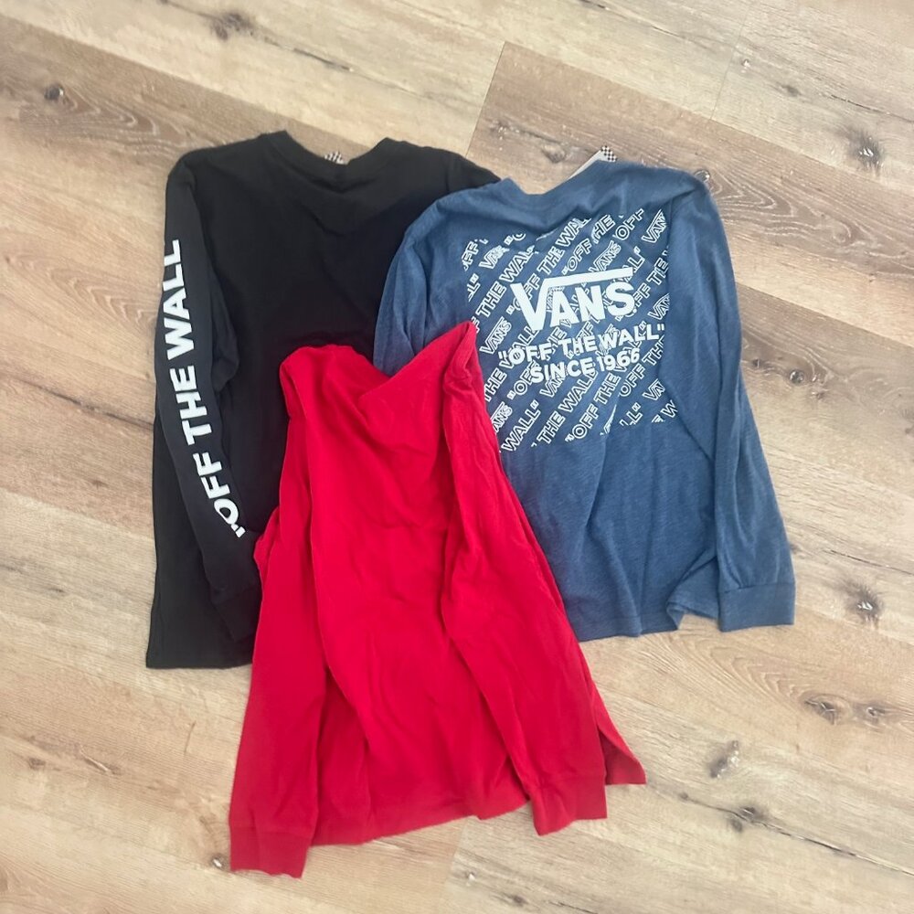 Lot of 3 Boys Vans Long Sleeve Shirts Size Large - Picture 2 of 3